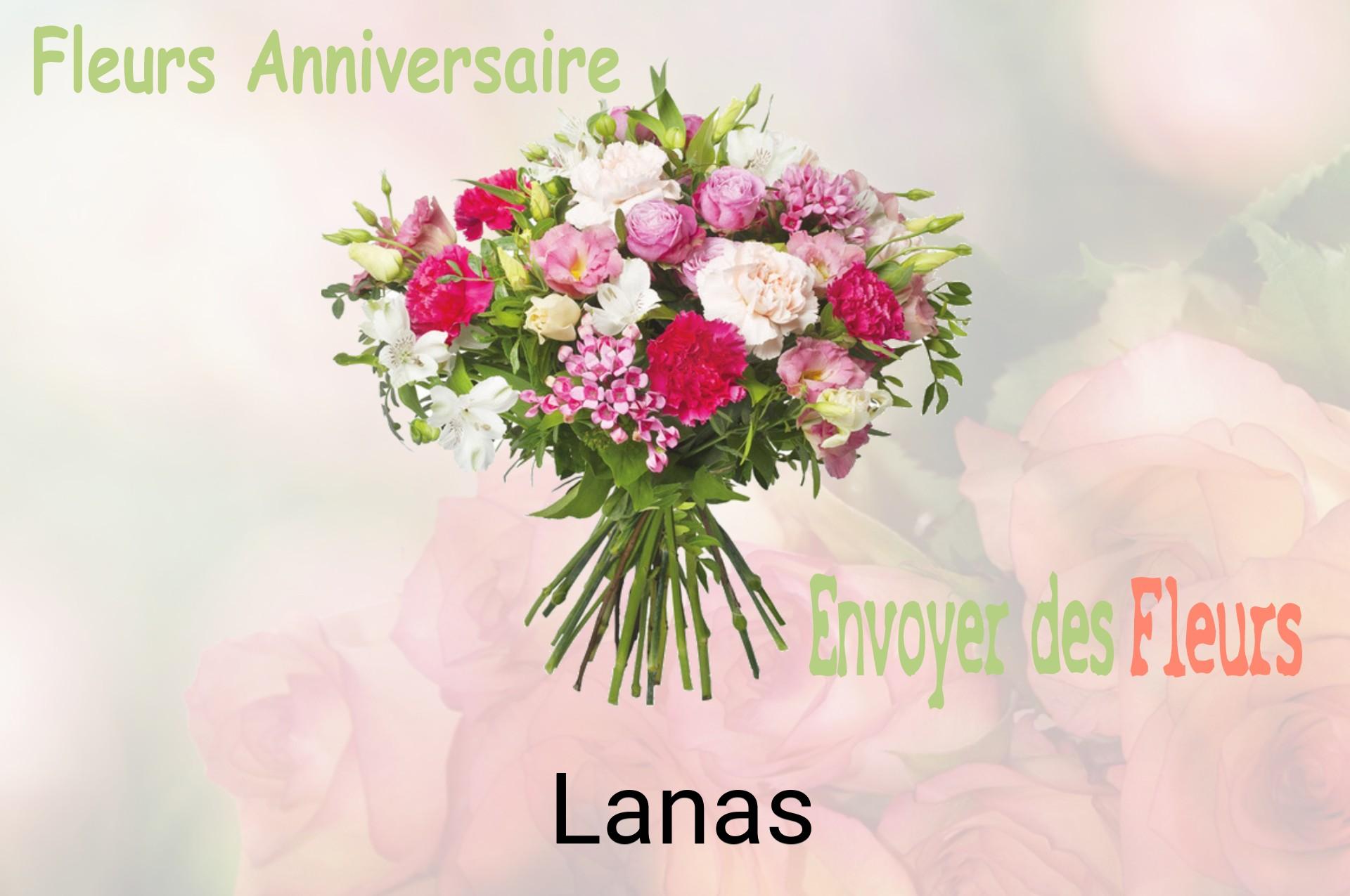 Bouquet de fleurs d’anniversaire livré à Lanas
